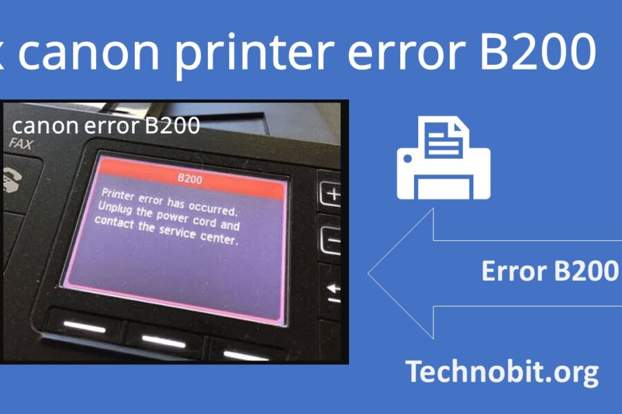 How to fix canon printer error B200